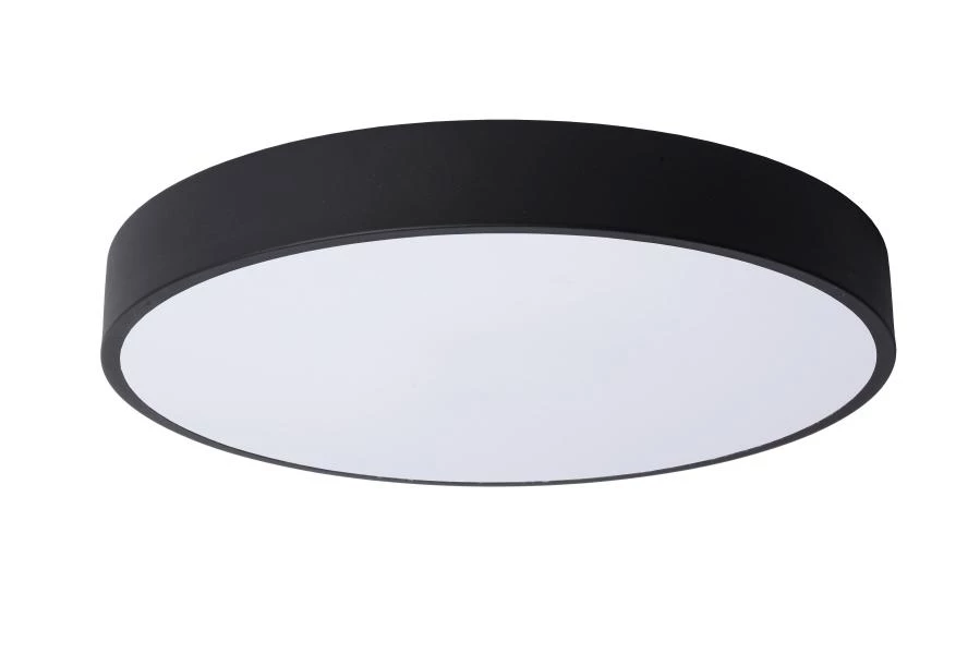 Lucide UNAR - Flush ceiling light - Ø 39,5 cm- LED 3 StepDim - 1x24W 2700K - Black - turned off